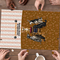 Chihuahua Five Pounds Of Strong Opinions Puzzle Funny Dog Quote Paw Print Pattern