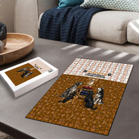 Chihuahua Five Pounds Of Strong Opinions Puzzle Funny Dog Quote Paw Print Pattern