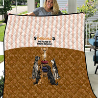 Chihuahua Five Pounds Of Strong Opinions Quilt Funny Dog Quote Paw Print Pattern