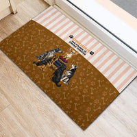 Chihuahua Five Pounds Of Strong Opinions Rubber Doormat Funny Dog Quote Paw Print Pattern