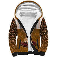 Chihuahua Five Pounds Of Strong Opinions Sherpa Hoodie Funny Dog Quote Paw Print Pattern