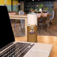 Chihuahua Five Pounds Of Strong Opinions Skinny Tumbler Funny Dog Quote Paw Print Pattern