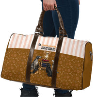 Chihuahua Five Pounds Of Strong Opinions Travel Bag Funny Dog Quote Paw Print Pattern