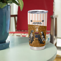 Chihuahua Five Pounds Of Strong Opinions Tumbler Cup Funny Dog Quote Paw Print Pattern