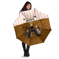 Chihuahua Five Pounds Of Strong Opinions Umbrella Funny Dog Quote Paw Print Pattern
