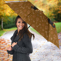 Chihuahua Five Pounds Of Strong Opinions Umbrella Funny Dog Quote Paw Print Pattern