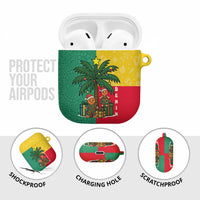 Benin Christmas AirPods Case with Palm Tree Dolls and Red Yellow Green Festive - Wonder Print Shop