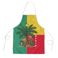 Benin Christmas Apron with Palm Tree Dolls and Red Yellow Green Festive - Wonder Print Shop