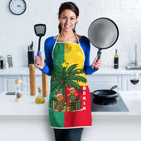 Benin Christmas Apron with Palm Tree Dolls and Red Yellow Green Festive - Wonder Print Shop