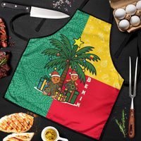 Benin Christmas Apron with Palm Tree Dolls and Red Yellow Green Festive - Wonder Print Shop