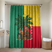 Benin Christmas Bathroom Set with Palm Tree Dolls and Red Yellow Green Festive - Wonder Print Shop