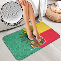 Benin Christmas Bathroom Set with Palm Tree Dolls and Red Yellow Green Festive - Wonder Print Shop