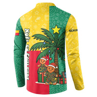 Benin Christmas Button Sweatshirt with Palm Tree Dolls and Red Yellow Green Festive - Wonder Print Shop