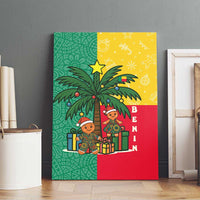 Benin Christmas Canvas Wall Art with Palm Tree Dolls and Red Yellow Green Festive - Wonder Print Shop