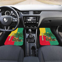 Benin Christmas Car Mats with Palm Tree Dolls and Red Yellow Green Festive - Wonder Print Shop