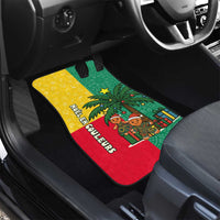 Benin Christmas Car Mats with Palm Tree Dolls and Red Yellow Green Festive - Wonder Print Shop