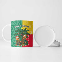 Benin Christmas Ceramic Mug with Palm Tree Dolls and Red Yellow Green Festive - Wonder Print Shop