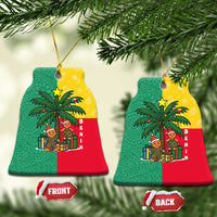Benin Christmas Ceramic Ornament with Palm Tree Dolls and Red Yellow Green Festive - Wonder Print Shop