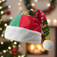 Benin Christmas Santa Hat with Palm Tree Dolls and Red Yellow Green Festive - Wonder Print Shop