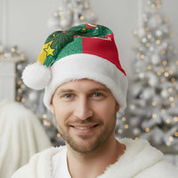 Benin Christmas Santa Hat with Palm Tree Dolls and Red Yellow Green Festive - Wonder Print Shop