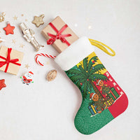 Benin Christmas Stocking with Palm Tree Dolls and Red Yellow Green Festive - Wonder Print Shop