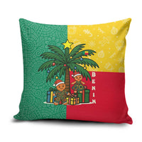 Benin Christmas Pillow Cover with Palm Tree Dolls and Red Yellow Green Festive - Wonder Print Shop