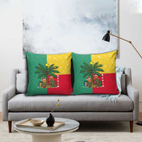 Benin Christmas Pillow Cover with Palm Tree Dolls and Red Yellow Green Festive - Wonder Print Shop