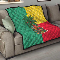 Benin Christmas Quilt with Palm Tree Dolls and Red Yellow Green Festive - Wonder Print Shop
