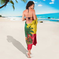 Benin Christmas Sarong with Palm Tree Dolls and Red Yellow Green Festive - Wonder Print Shop