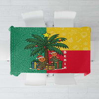 Benin Christmas Tablecloth with Palm Tree Dolls and Red Yellow Green Festive - Wonder Print Shop
