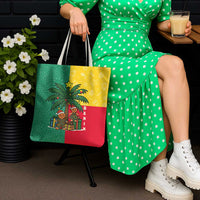 Benin Christmas Tote Bag with Palm Tree Dolls and Red Yellow Green Festive - Wonder Print Shop