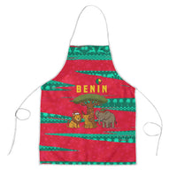 Benin Christmas Apron with Safari Animals Baobab Tree and National Coat of Arms Design - Wonder Print Shop