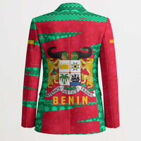 Benin Christmas Blazer with Safari Animals Baobab Tree and National Coat of Arms Design - Wonder Print Shop