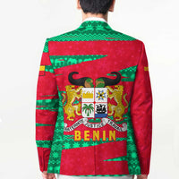 Benin Christmas Blazer with Safari Animals Baobab Tree and National Coat of Arms Design - Wonder Print Shop