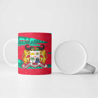 Benin Christmas Ceramic Mug with Safari Animals Baobab Tree and National Coat of Arms Design - Wonder Print Shop