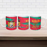 Benin Christmas Ceramic Mug with Safari Animals Baobab Tree and National Coat of Arms Design - Wonder Print Shop