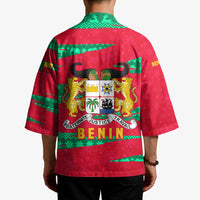 Benin Christmas Kimono with Safari Animals Baobab Tree and National Coat of Arms Design - Wonder Print Shop