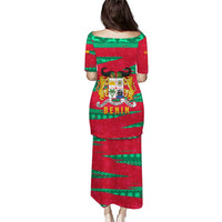 Benin Christmas Puletasi with Safari Animals Baobab Tree and National Coat of Arms Design - Wonder Print Shop