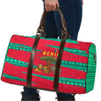 Benin Christmas Travel Bag with Safari Animals Baobab Tree and National Coat of Arms Design - Wonder Print Shop