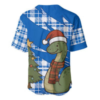 Scotland Christmas Baseball Jersey with Nessie Santa Hat and Blue Tartan Tree - Wonder Print Shop