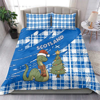 Scotland Christmas Bedding Set with Nessie Santa Hat and Blue Tartan Tree - Wonder Print Shop
