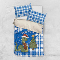 Scotland Christmas Bedding Set with Nessie Santa Hat and Blue Tartan Tree - Wonder Print Shop