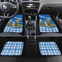 Scotland Christmas Car Mats with Nessie Santa Hat and Blue Tartan Tree - Wonder Print Shop