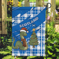 Scotland Christmas Garden Flag with Nessie Santa Hat and Blue Tartan Tree - Wonder Print Shop