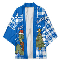 Scotland Christmas Kimono with Nessie Santa Hat and Blue Tartan Tree - Wonder Print Shop