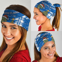 Scotland Christmas Neck Gaiter with Nessie Santa Hat and Blue Tartan Tree - Wonder Print Shop
