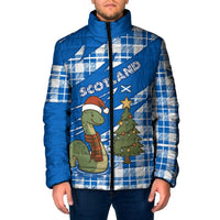 Scotland Christmas Padded Jacket with Nessie Santa Hat and Blue Tartan Tree - Wonder Print Shop