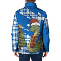 Scotland Christmas Padded Jacket with Nessie Santa Hat and Blue Tartan Tree - Wonder Print Shop