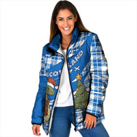 Scotland Christmas Padded Jacket with Nessie Santa Hat and Blue Tartan Tree - Wonder Print Shop