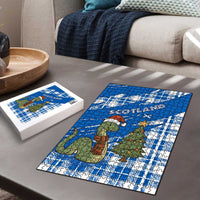 Scotland Christmas Puzzle with Nessie Santa Hat and Blue Tartan Tree - Wonder Print Shop